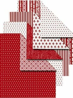 Creativ Company Papier Origami - Rouge Et Blanc - 10 X 10 Cm - 50 Feuilles