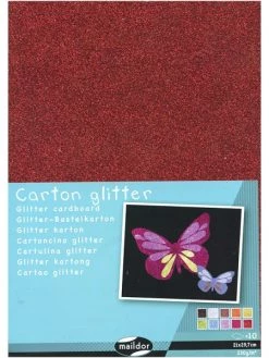 Maildor Papier Pailleté A4 - Assortiment X 10