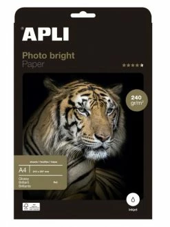 Apli Agipa Papier Photo Brillant A4 Impression Jet D'encre Apli