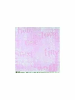 Scrapacher Papier Recto Verso 30,5cm X 30,5cm Bébé Fille Sweet Tiny