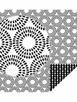 Papier Recto Verso 30,5cm X 30,5cm Black & White Ronds ARTEMIO
