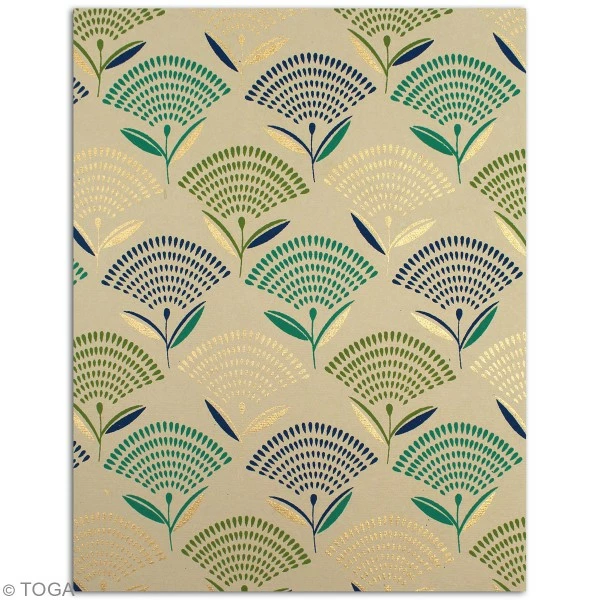 Draeger By Toga Papier Recyclé L'Or De Bombay - Vert Et Bleu - 27,8 X 21,6 Cm - 6 Feuilles 5 Draeger By Toga Papier Recyclé L'Or De Bombay - Vert Et Bleu - 27,8 X 21,6 Cm - 6 Feuilles – Image 5