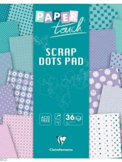 Paper Touch By Clairefontaine Papier Scrap Clairefontaine - Paper Touch - Pois Caraïbes - 36 Feuilles 30,5 X 30,5 Cm