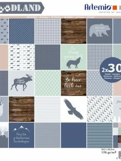 Papier Scrapbooking Artemio - Woodland - 30,5 X 30,5 Cm - 60 Pcs