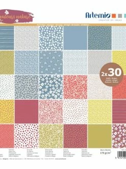 Artemio Papier Scrapbooking - Couleurs Nature - 30 X 30 Cm - 60 Pages
