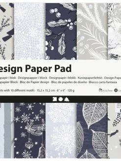 Creativ Company Papier Scrapbooking Design - Hiver Bleu - 15 X 15 Cm - 50 Feuilles