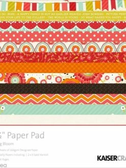 Papier Scrapbooking Kaiser Craft - Spring Bloom - 24 Feuilles 16,5 X 16,5 Cm + Dies Cuts