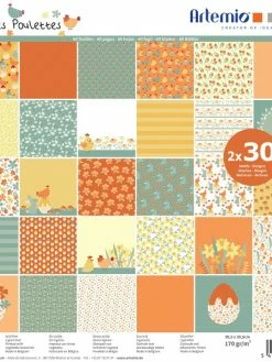 Artemio Papier Scrapbooking Les Poulettes - 30 X 30 Cm - 60 Pages