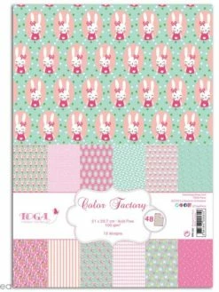 Draeger By Toga Papier Scrapbooking Toga - Color Factory - Léonard Et Joséphine - Joséphine - 48 Feuilles A4