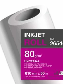 CLAIREFONTAINE Papier Traceur Jet D'encre - 610 Mm X 50 M - 80 G./m²