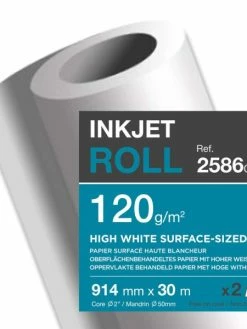 CLAIREFONTAINE Papier Traceur Jet D'encre - 914 Mm X 30 M - 120 G./m²