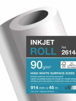 CLAIREFONTAINE Papier Traceur Jet D'encre - 914 Mm X 45 M - 90 G./m²