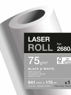 CLAIREFONTAINE Papier Traceur Laser - 841 Mm X 175 M - 75 G./m²