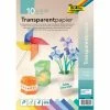 FOLIA Papier Transparent, A4, 115 G/m2, Assorti, 10 Feuilles