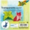 FOLIA Papier Transparent Pour Le Pliage - 100 X 100 Mm - Assorti