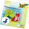 FOLIA Papier Transparent Pour Le Pliage - 200 X 200 Mm - Assorti