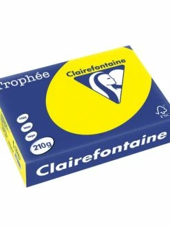 Clairalfa Papier Universel "Trophée" - 210 G/m² - A4 - Jaune Soleil
