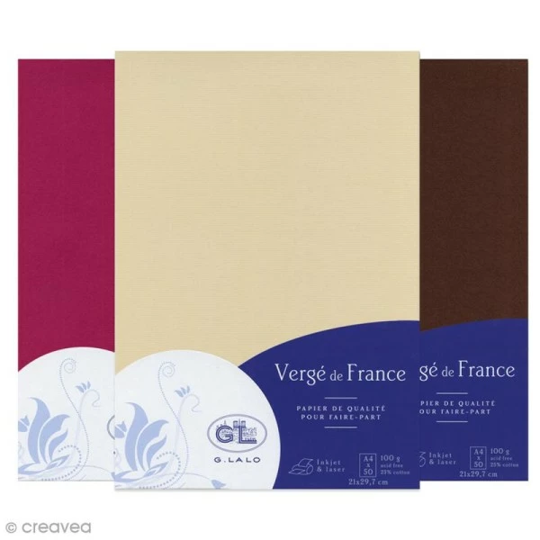 Lalo Papier Vergé De France A4 - 50 Feuilles 1 Lalo Papier Vergé De France A4 - 50 Feuilles