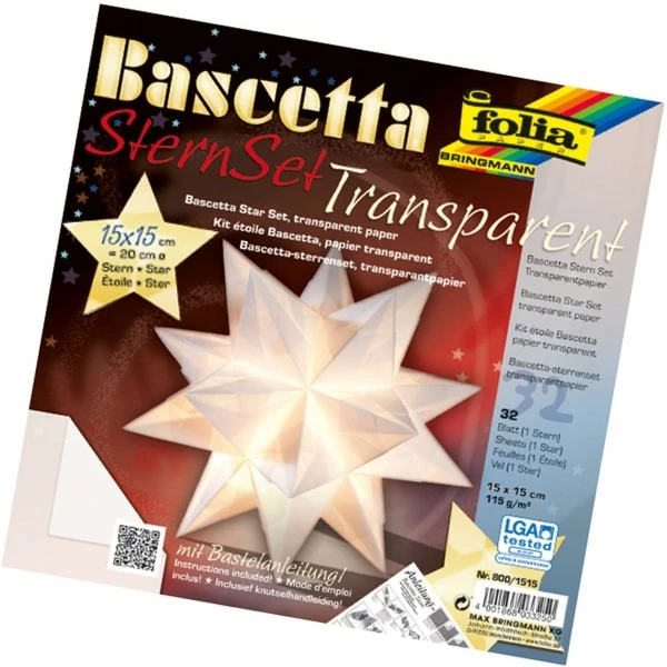 FOLIA Papiers Pour Origami "Bascetta" - 15 X 15 Cm - Blanc 1 FOLIA Papiers Pour Origami "Bascetta" - 15 X 15 Cm - Blanc