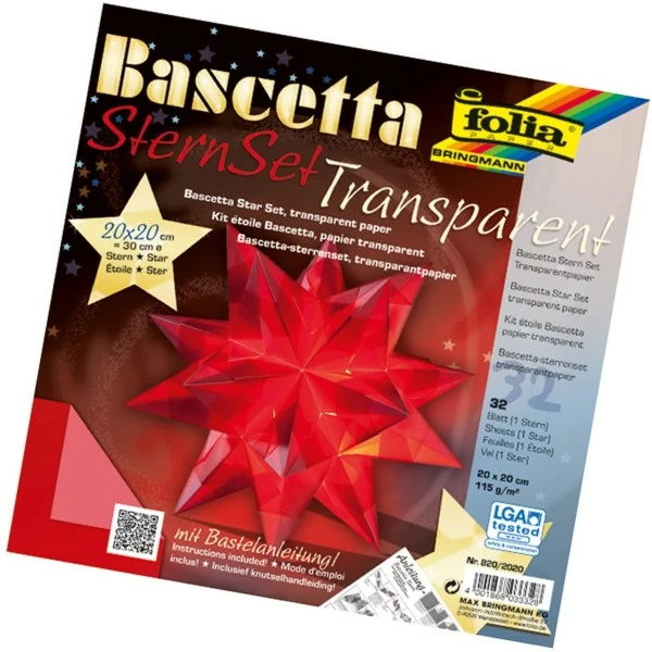 FOLIA Papiers Pour Origami "Bascetta" - Rouge 1 FOLIA Papiers Pour Origami "Bascetta" - Rouge