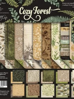 Papiers Scrapbooking 20 X 20 Cm Album Faire Part Carte Scrapmir COZY FOREST