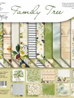 Papiers Scrapbooking 20 X 20 Cm Album Faire Part Carte Scrapmir FAMILY TREE