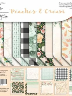 Papiers Scrapbooking 20 X 20 Cm Album Faire Part Carte Scrapmir PEACHES & CREAM