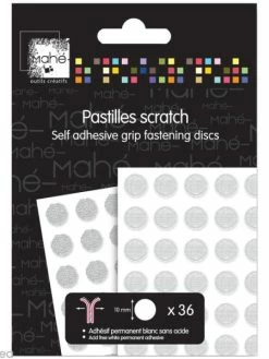 Mahé Pastille Scratch Auto-agrippante 1 Cm - 36 Pcs