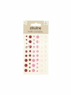 Zibuline Pastilles Autocollantes - Rose / Rouge