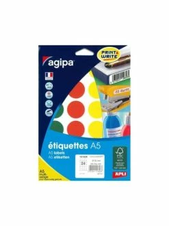 Apli Agipa Pastilles De Couleur Rondes, Diamètre : 30 Mm - Assorti