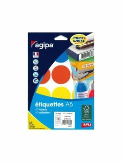 Apli Agipa Pastilles De Couleur Rondes, Diamètre : 45 Mm - Assorti