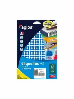 Apli Agipa Pastilles De Couleur Rondes - Diamètre : 8 Mm - Bleu