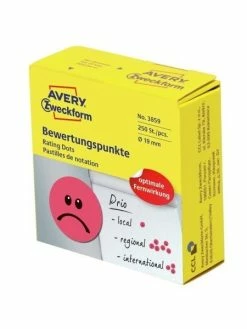AVERY Zweckform Pastilles De Couleur - Visage Négatif - Rouge