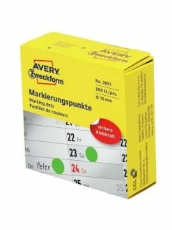 AVERY Zweckform Pastilles Permanentes - Ø 10 Mm - Vert