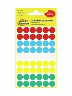 AVERY Zweckform Pastilles Permanentes - Ø 12 Mm - Assortis