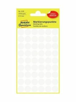 AVERY Zweckform Pastilles Permanentes - Ø 12 Mm - Blanc