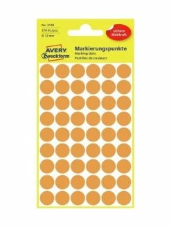 AVERY Zweckform Pastilles Permanentes - Ø 12 Mm - Orange Fluo