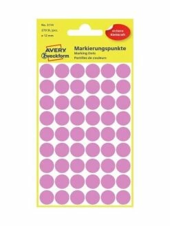 AVERY Zweckform Pastilles Permanentes - Ø 12 Mm - Rose