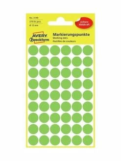 AVERY Zweckform Pastilles Permanentes - Ø 12 Mm - Vert Fluo