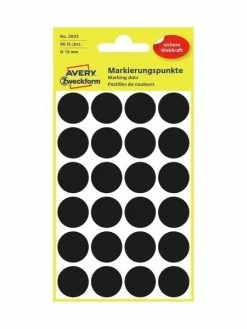 AVERY Zweckform Pastilles Permanentes - Ø 18 Mm - Noir