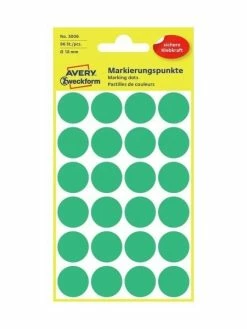 AVERY Zweckform Pastilles Permanentes - Ø 18 Mm - Vert