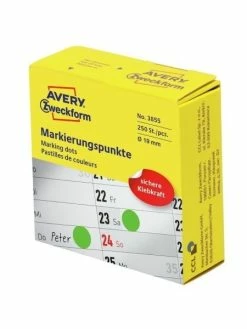 AVERY Zweckform Pastilles Permanentes - Ø 19 Mm - Vert
