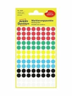 AVERY Zweckform Pastilles Permanentes - Ø 8 Mm - Assortis
