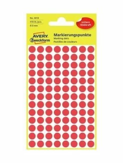 AVERY Zweckform Pastilles Permanentes - Ø 8 Mm - Rouge