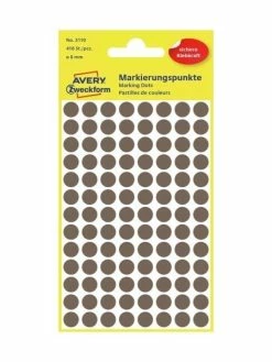 AVERY Zweckform Pastilles Permanentes - Ø 8 Mm - Taupe