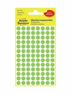 AVERY Zweckform Pastilles Permanentes - Ø 8 Mm - Vert Fluo