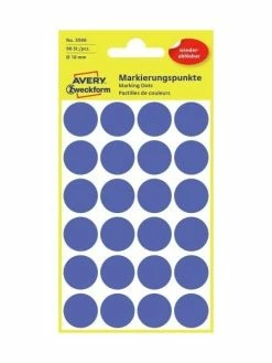 AVERY Zweckform Pastilles Repositionnables - Ø 18 Mm - Bleu