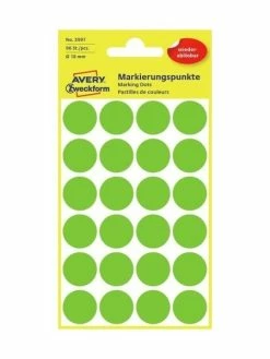 AVERY Zweckform Pastilles Repositionnables - Ø 18 Mm - Vert