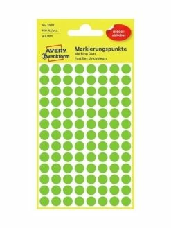 AVERY Zweckform Pastilles Repositionnables - Ø 8 Mm - Vert