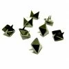 Perlesmania PAX 100 Clous Rivet 9mm Pyramide Carre 2 Griffes Couleur GUN METAL